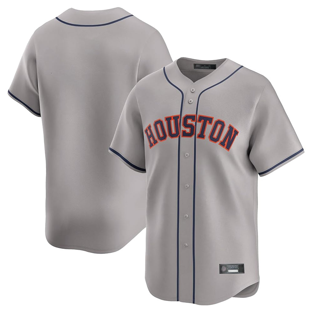 harde H.Astros Gray Home Limited Blank Player Stitched Jerseys