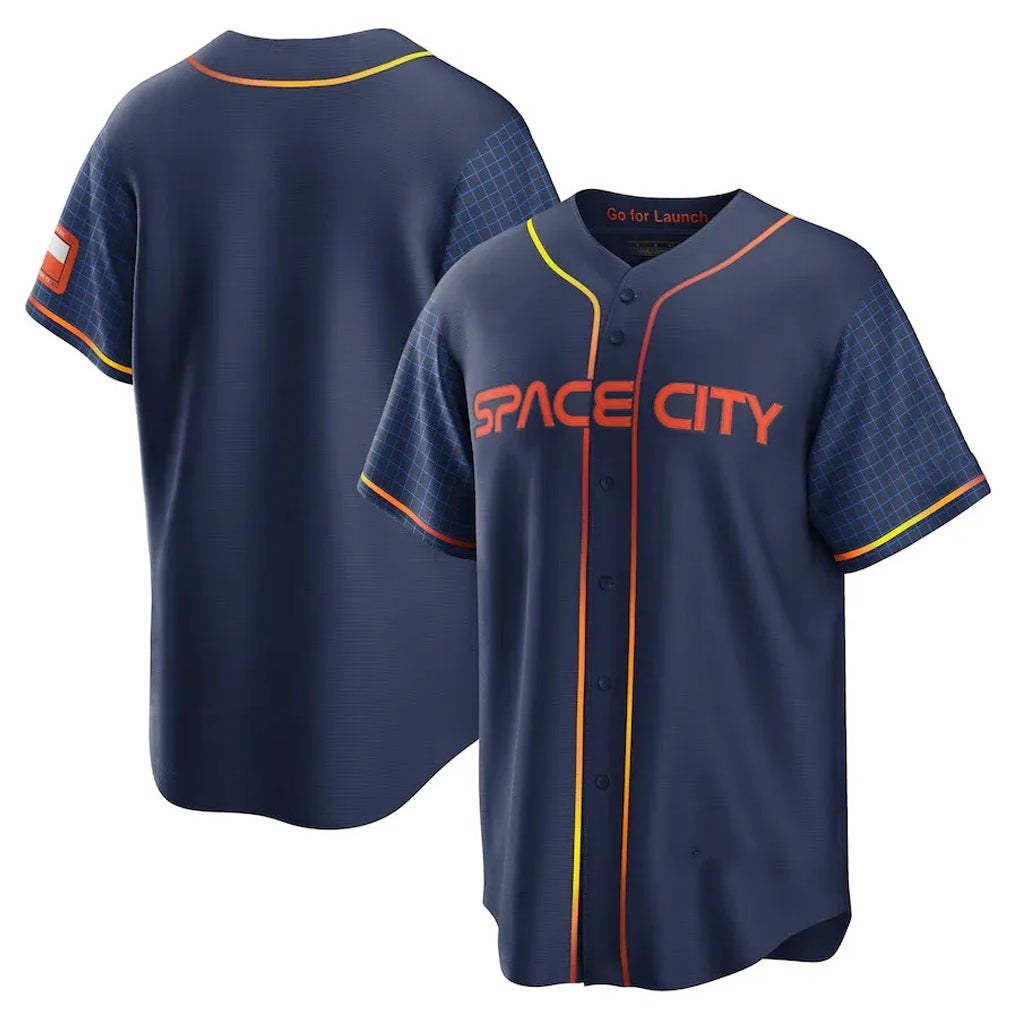 harde H.Astros Navy City Connect Home Game Blank Player Stitched Jerseys