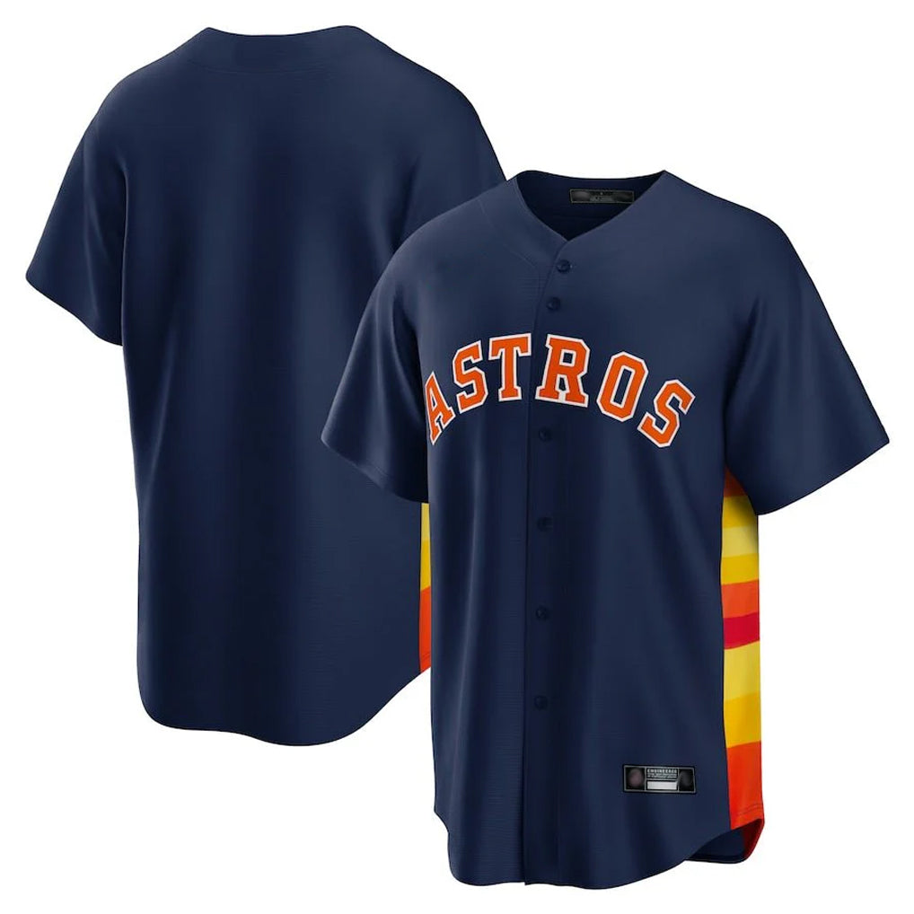 harde H.Astros Navy Home Game Blank Player Stitched Jerseys