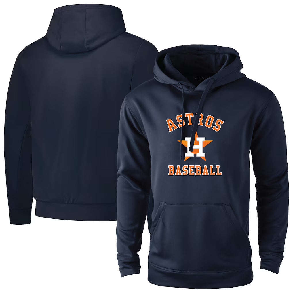 harde H.Astros Navy Pullover Hoodie Blank Player Stitched Jerseys