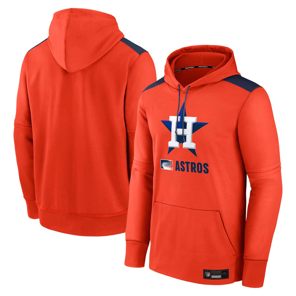 harde H.Astros Orange Club Fleece Pullover Hoodie Blank Player Stitched Jerseys