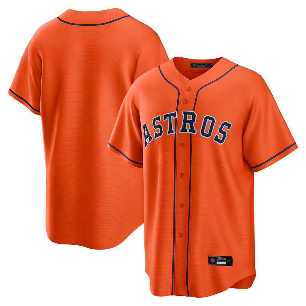 harde H.Astros Orange Home Game Blank Player Stitched Jerseys