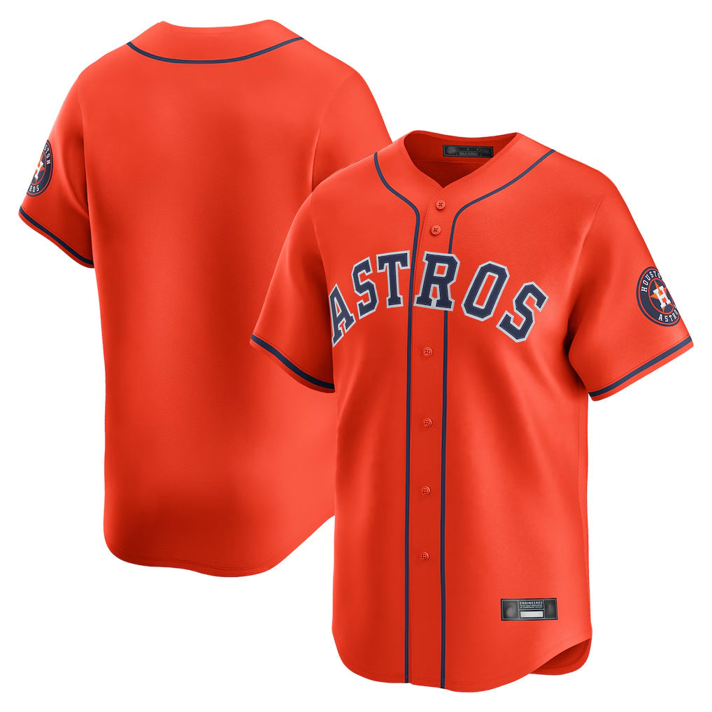 harde H.Astros Orange Home Limited Blank Player Stitched Jerseys
