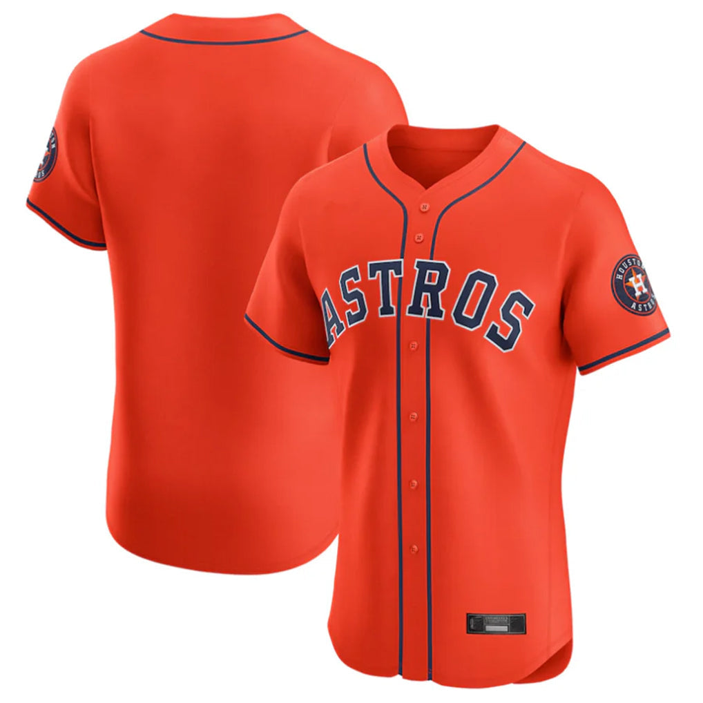 harde H.Astros Orange Home Limited Elite Blank Player Stitched Jerseys