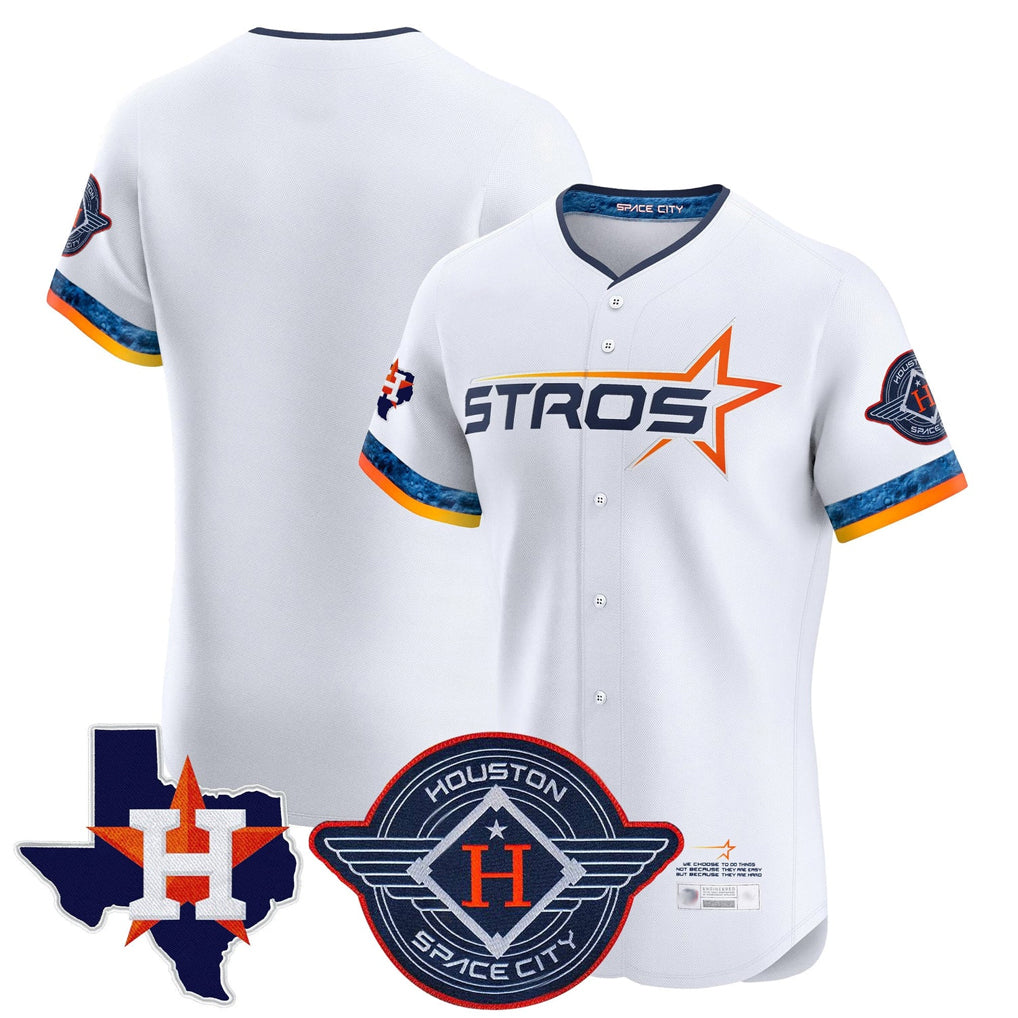 harde H.Astros White City Connect Texas Patch Vapor Premier Blank Player Limited Elite Home Stitched Jerseys