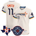 harde H.Astros #11 Cam Smith Player Cream City Connect Texas Patch Vapor Premier Limited Elite Home Stitched Jerseys