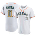harde H.Astros #11 Cam Smith Player Gold Collection Limited Elite Home Stitched Jerseys