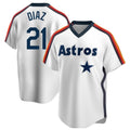 harde H.Astros #21 Yainer Diaz Player White Cooperstown Collection T-shirt Stitched Jerseys