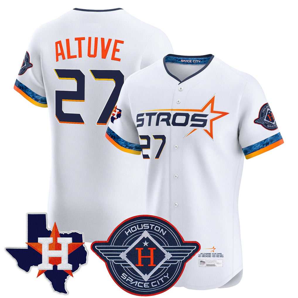 harde H.Astros #27 Jose Altuve Player White City Connect Texas Patch Vapor Premier Limited Elite Home Stitched Jerseys