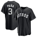 harde H.Astros #3 Jeremy Pe?a Player Black Home Game Stitched Jerseys