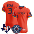 harde H.Astros #3 Jeremy Pe?a Player Orange City Connect Texas Patch Vapor Premier Limited Elite Home Stitched Jerseys
