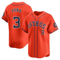 harde H.Astros #3 Jeremy Pe?a Player Orange Home Limited Stitched Jerseys