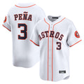 harde H.Astros #3 Jeremy Pe?a Player White Home Limited Stitched Jerseys