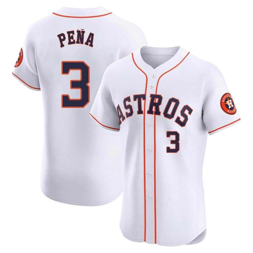 harde H.Astros #3 Jeremy Pe?a Player White Limited Elite Home Stitched Jerseys