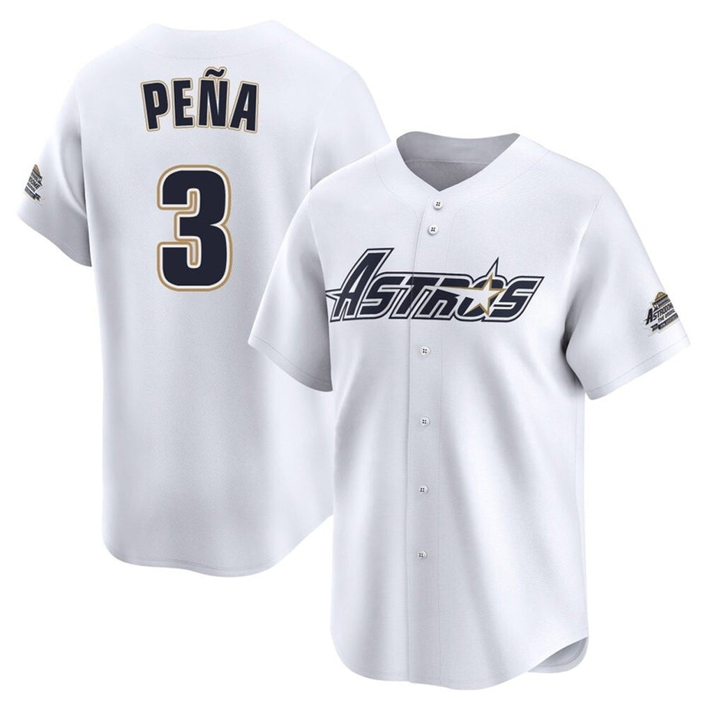 harde H.Astros #3 Jeremy Pe?a Player White Throwback Cooperstown Collection Limited Stitched Jerseys
