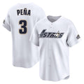 harde H.Astros #3 Jeremy Pe?a Player White Throwback Cooperstown Collection Limited Stitched Jerseys