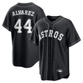 harde H.Astros #44 Yordan Alvarez Player Black Home Game Stitched Jerseys