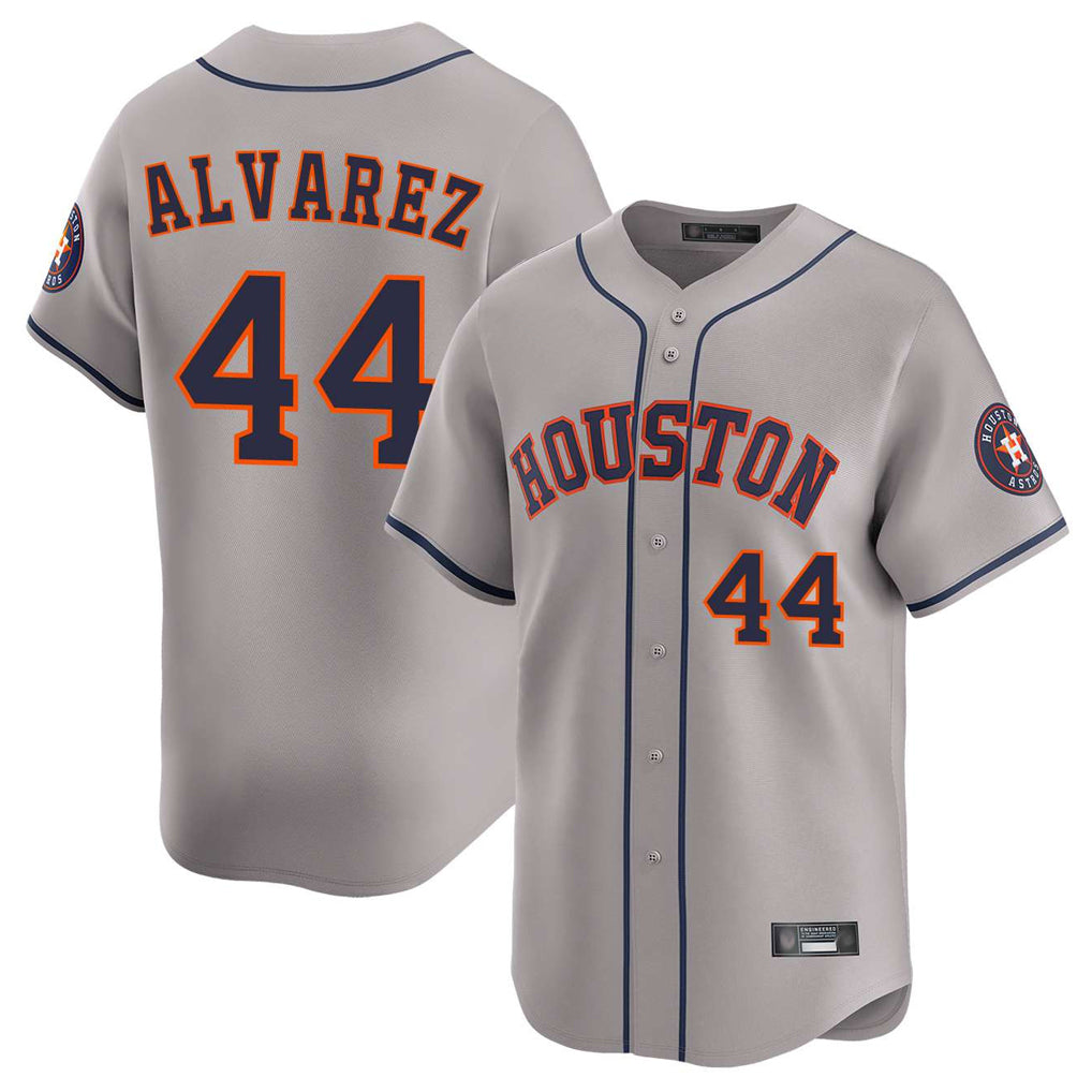 harde H.Astros #44 Yordan Alvarez Player Gray Home Limited Stitched Jerseys