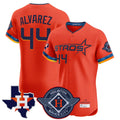 harde H.Astros #44 Yordan Alvarez Player Orange City Connect Texas Patch Vapor Premier Limited Elite Home Stitched Jerseys
