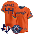 harde H.Astros #44 Yordan Alvarez Player Orange City Connect Texas Patch Vapor Premier Limited Home Stitched Jerseys