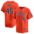 harde H.Astros #45 Tatsuya Imai Player Orange Home Limited Stitched Jerseys