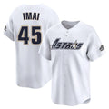 harde H.Astros #45 Tatsuya Imai Player White Throwback Cooperstown Collection Limited Stitched Jerseys