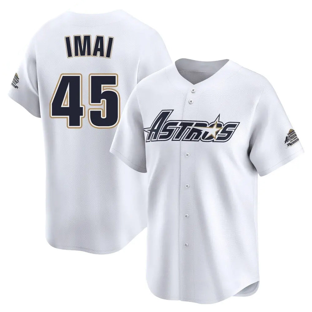 harde H.Astros #45 Tatsuya Imai Player White Throwback Cooperstown Collection Limited Stitched Jerseys