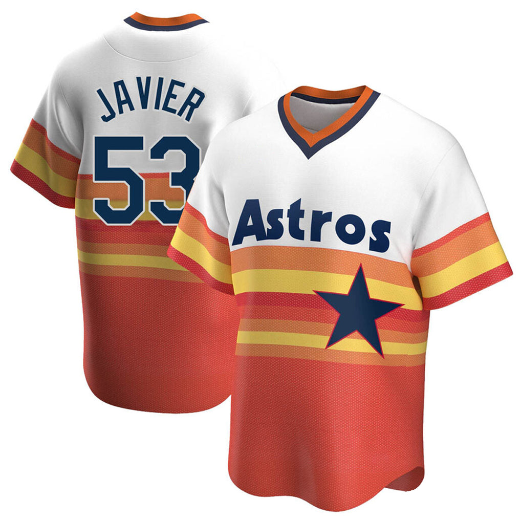 harde H.Astros #53 Cristian Javier Player Rainbow Cooperstown Collection T-shirt Stitched Jerseys