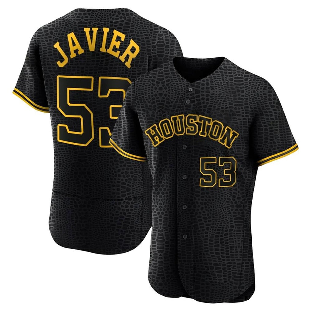 harde H.Astros #53 Cristian Javier Player Snake Skin City Limited Elite Home Stitched Jerseys