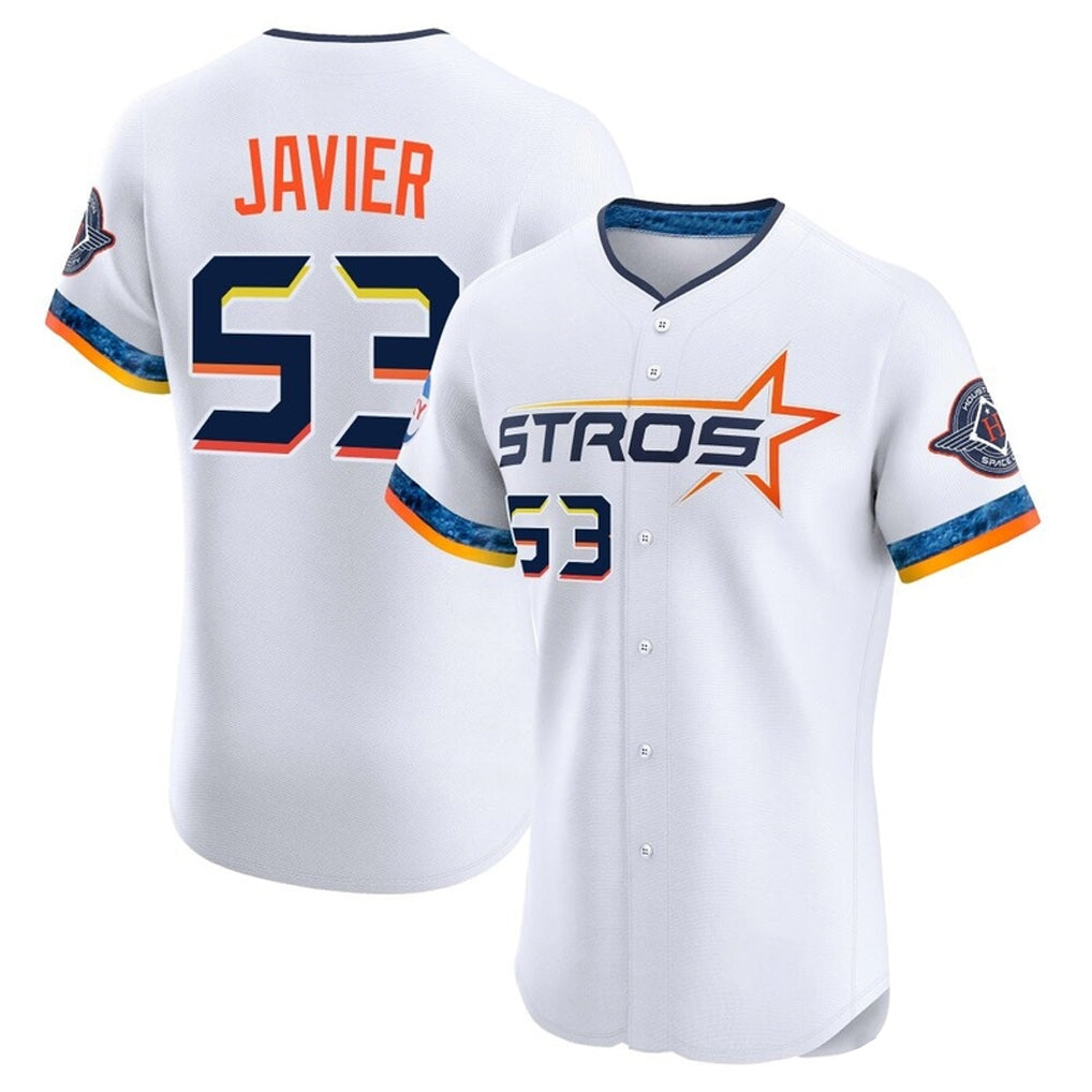 harde H.Astros #53 Cristian Javier Player White City Connect Limited Elite Home Stitched Jerseys