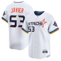 harde H.Astros #53 Cristian Javier Player White City Connect Limited Home Stitched Jerseys