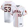 harde H.Astros #53 Cristian Javier Player White Home Limited Stitched Jerseys