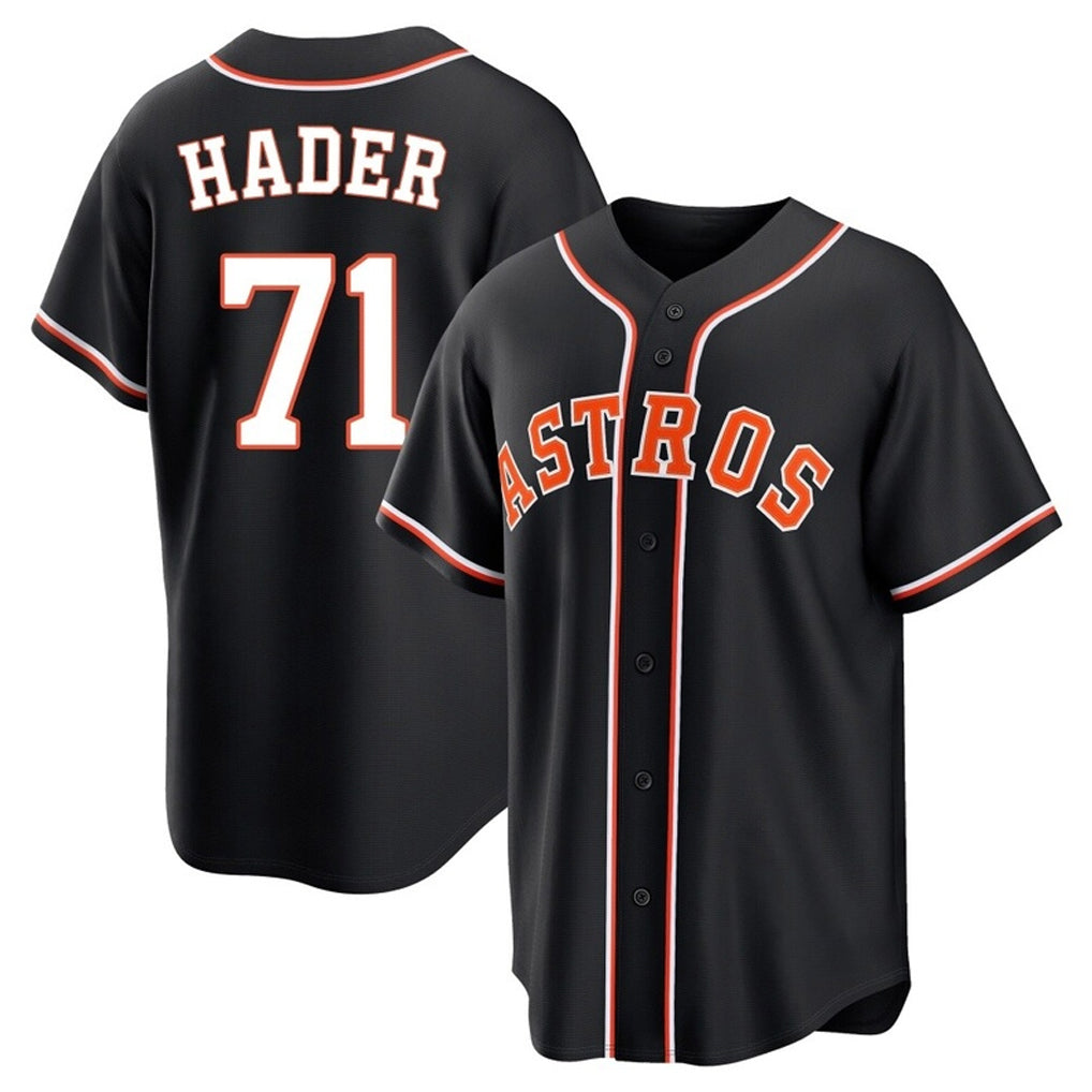 harde H.Astros #71 Josh Hader Player Black Fashion Out Home Game Stitched Jerseys