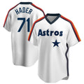 harde H.Astros #71 Josh Hader Player White Cooperstown Collection T-shirt Stitched Jerseys