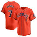 harde H.Astros #7 Craig Biggio Player Orange Home Limited Stitched Jerseys