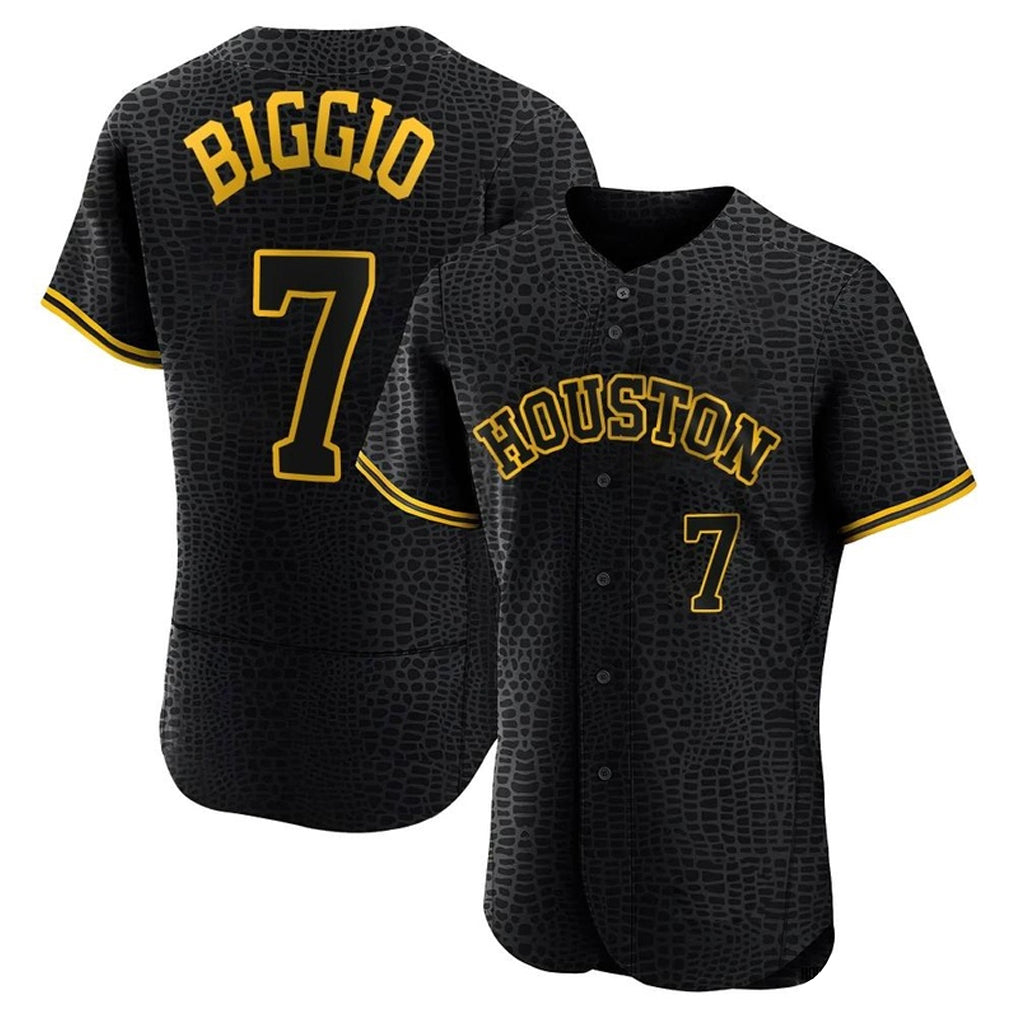 harde H.Astros #7 Craig Biggio Player Snake Skin City Limited Elite Home Stitched Jerseys