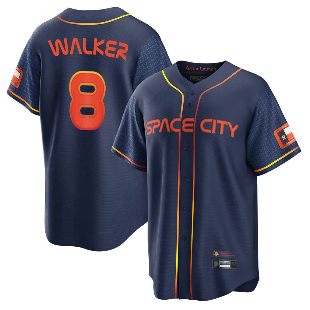 harde H.Astros #8 Christian Walker Player Navy City Connect Home Game Stitched Jerseys