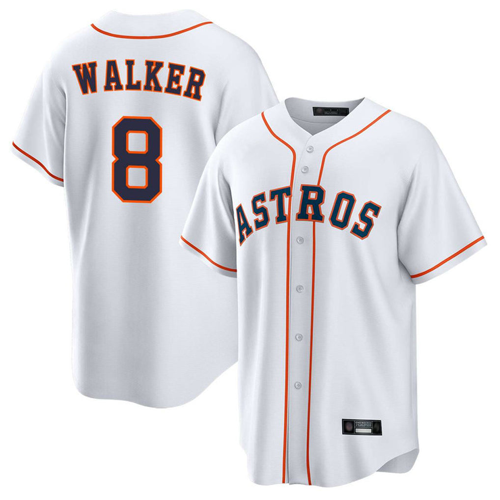 harde H.Astros #8 Christian Walker Player White Home Game Stitched Jerseys