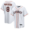 harde H.Astros #8 Christian Walker Player White Home Game Stitched Jerseys