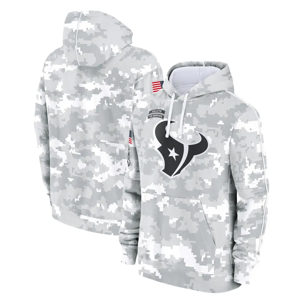 harde H.Texans Arctic Camo Salute to Service Hoodies Limited Game Blank Player Stitched Jerseys