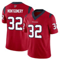 harde H.Texans #32 David Montgomery Player Red Limited Vapor F.U.S.E. Home Game Stitched Jerseys