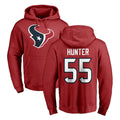 harde H.Texans #55 Danielle Hunter Player Red Pro Line Pullover Hoodie Limited Game Stitched Jerseys