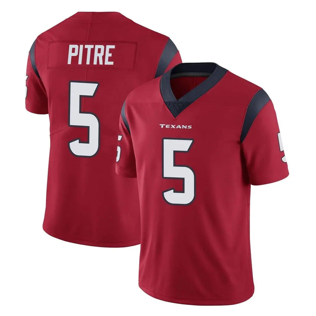 harde H.Texans #5 Jalen Pitre Player Red Limited Vapor Untouchable Home Game Stitched Jerseys