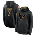 harde H.Texans #7 CJ Stroud Player Black Salute to Service Hoodies Limited Game Stitched Jerseys