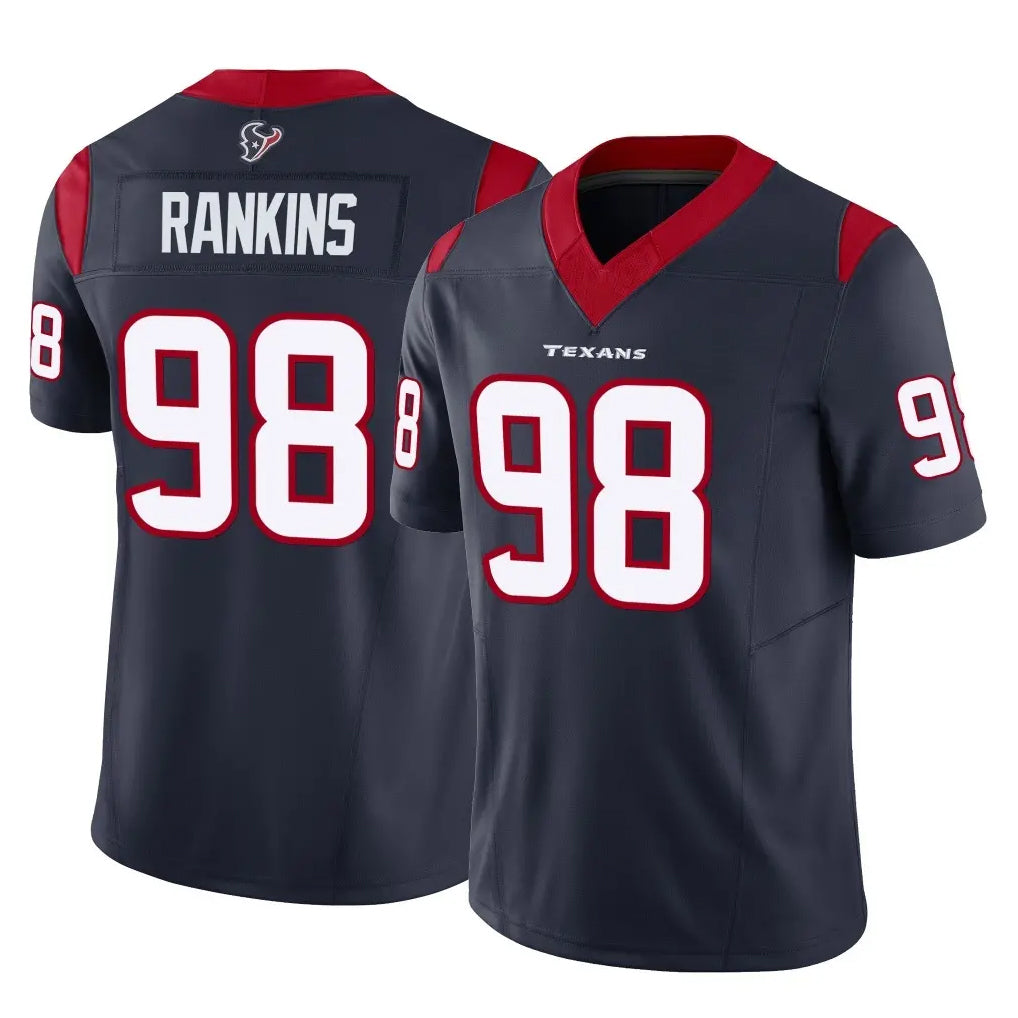 harde H.Texans #98 Sheldon Rankins Player Navy Limited Vapor F.U.S.E. Home Game Stitched Jerseys