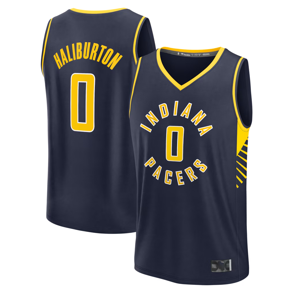 harde I.Pacers #0 Tyrese Haliburton  Navy Fast Break Replica Jerseys - Icon Edition