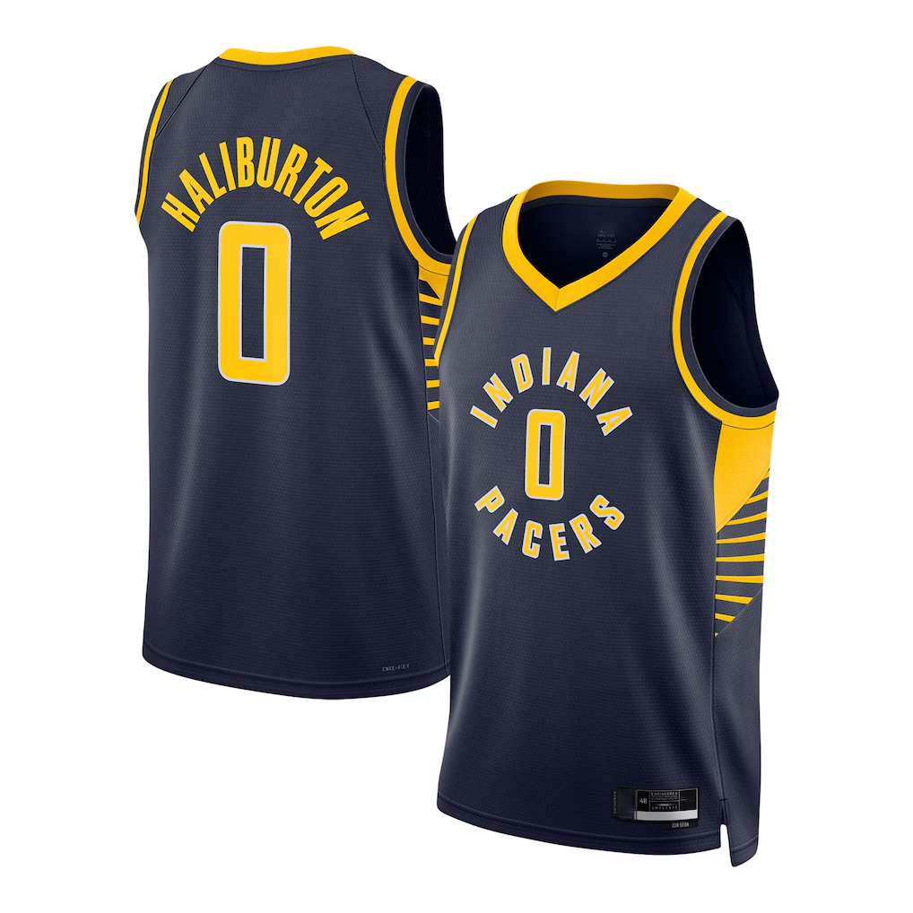 harde I.Pacers #0 Tyrese Haliburton Navy Swingman Jerseys - Icon Edition