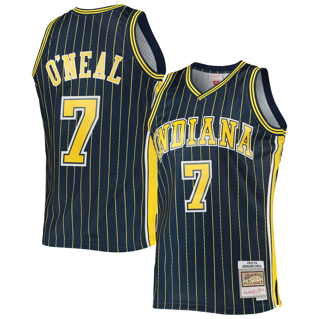 harde I.Pacers #7 Jermaine O'Neal Mitchell & Ness Navy 200304 Hardwood Classics Swingman Jerseys