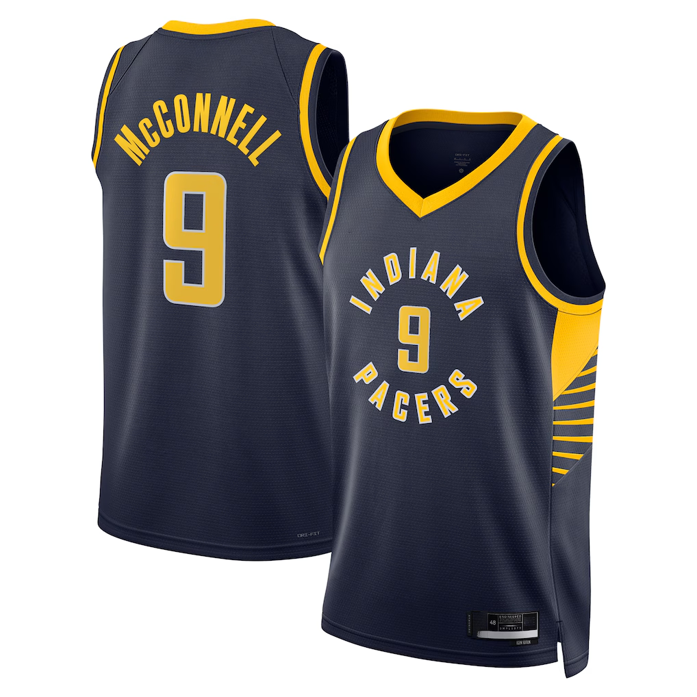 harde I.Pacers #9 T.J. McConnell Navy Swingman Replica Jerseys - Icon Edition