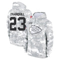 harde KC.Chiefs #23 Drue Tranquill Player Arctic Camo Salute to Service Hoodies Limited Game Stitched Jerseys